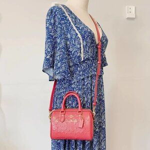 Coach CH276 Mini Rowan Crossbody In Signature Leather IN Strawberry Haze